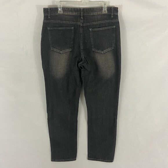 Misslook Women's  Floral Jeans Straight Leg High Rise Button Fly Sz XL (36 x 31) - Picture 5 of 10